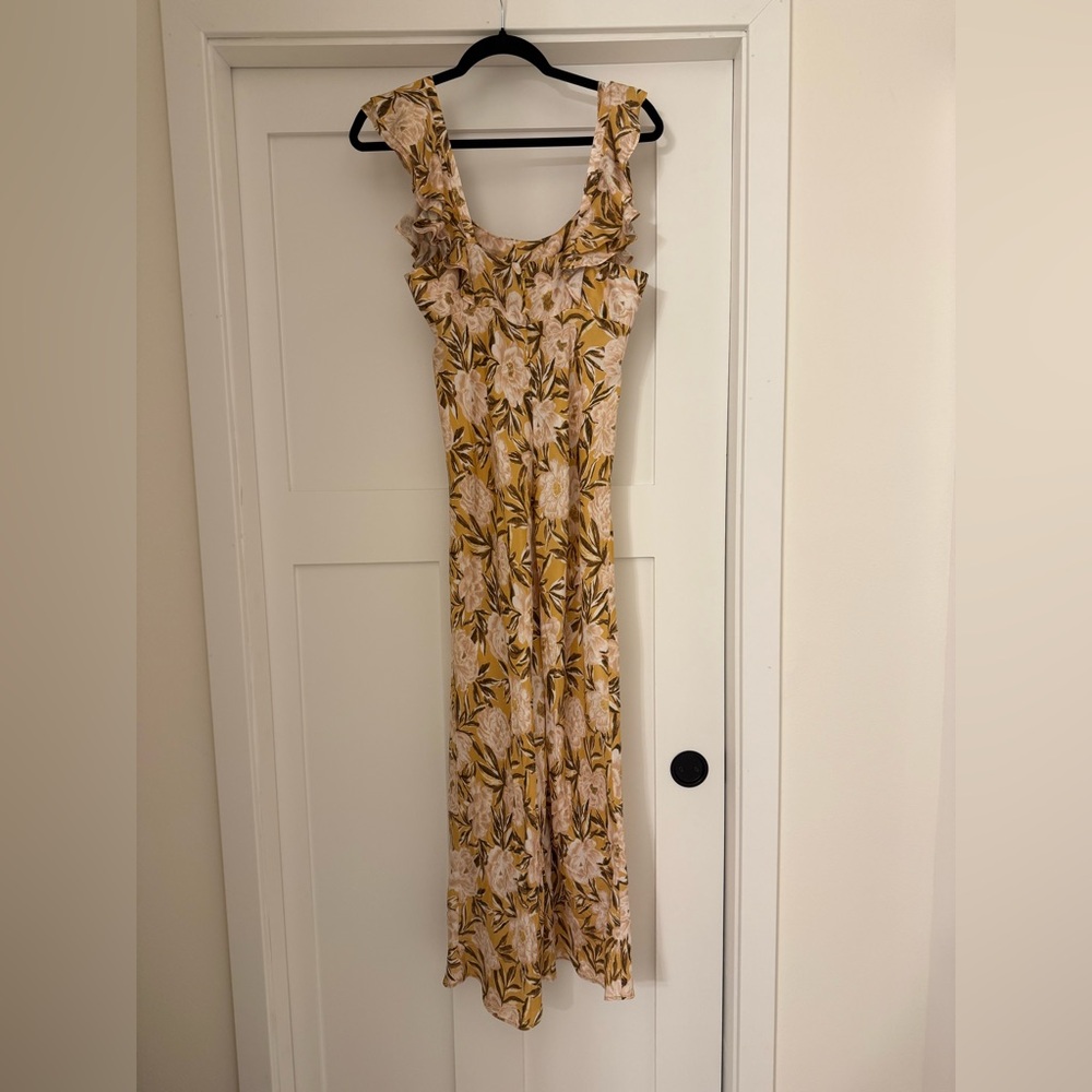 NWT Madewell Yellow Floral Maxi Dress - Picture 4 of 7